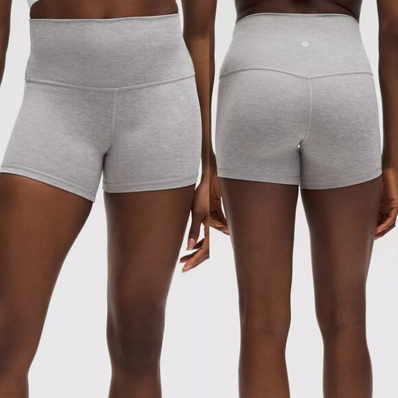 Lululemon Heather Gray 4” Align Bike Shorts - Picture 1 of 1